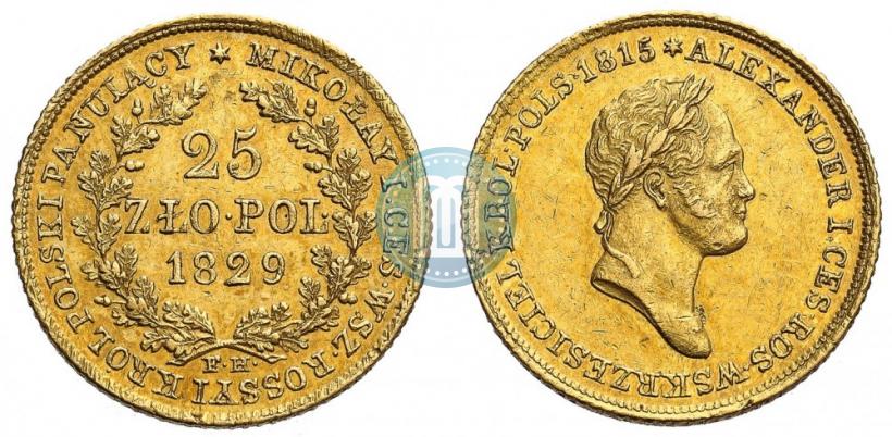 Picture 25 złotych 1829 year FH 