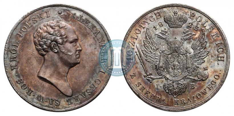 Picture 10 złotych 1823 year IB 