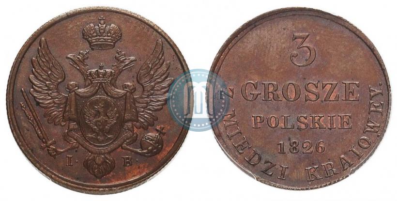 Фото 3 гроша 1826 года IB 