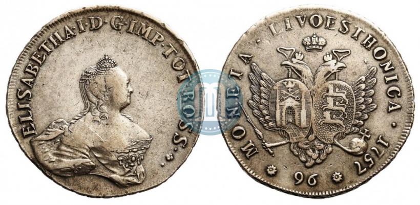 Picture 96 kopecks 1757 year  "For Livonia"