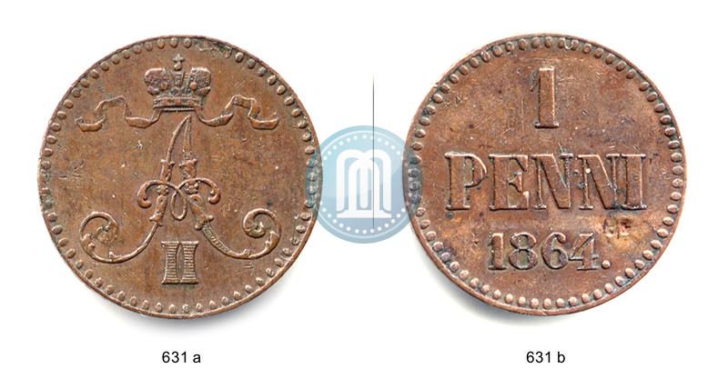 Picture 1 penni 1864 year  