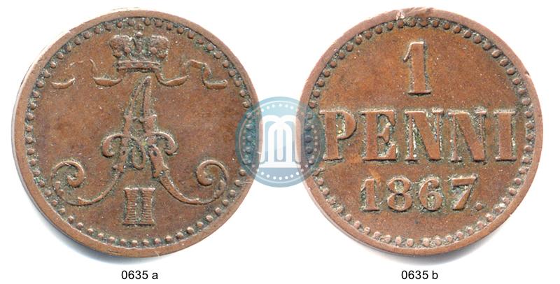 Фото 1 пенни 1867 года  