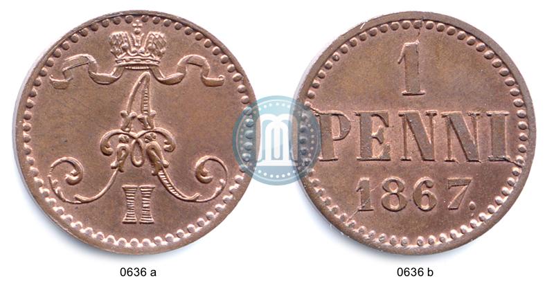 Фото 1 пенни 1867 года  