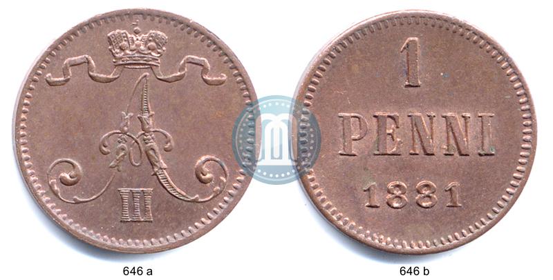 Фото 1 пенни 1881 года  