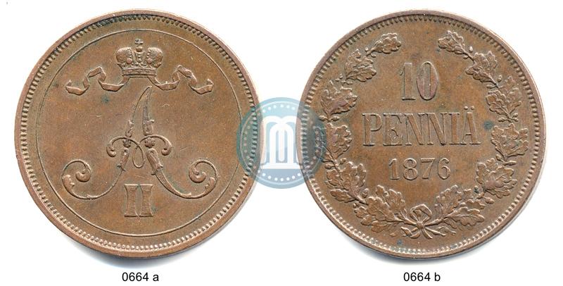 Фото 10 пенни 1876 года  