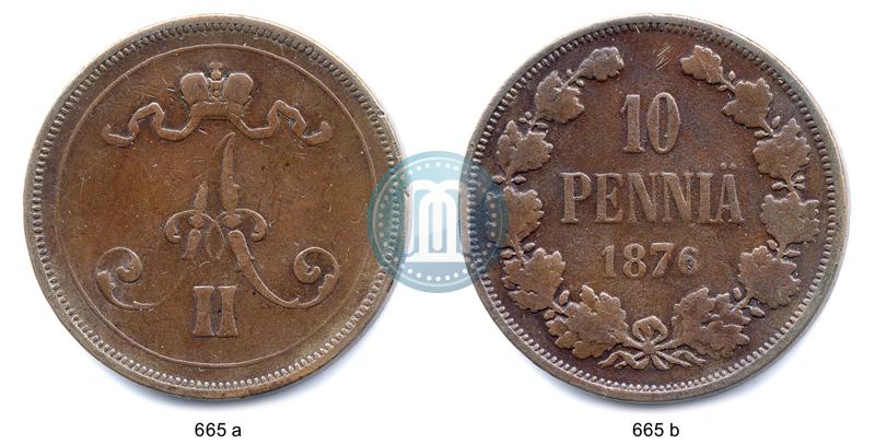 Picture 10 pennia 1876 year  