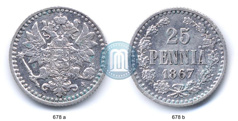 Фото 25 пенни 1867 года S 