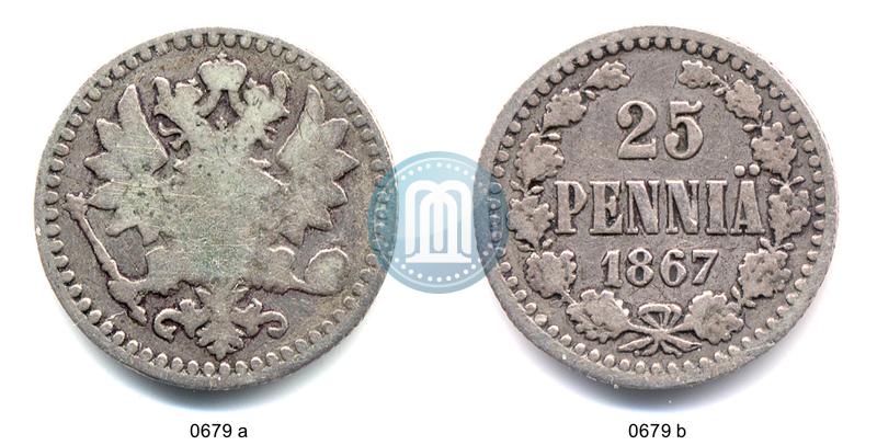 Picture 25 pennia 1867 year S 