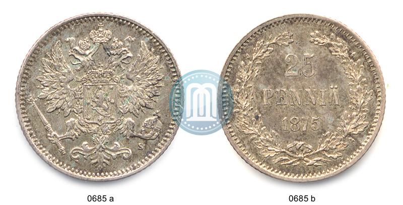 Фото 25 пенни 1875 года S 