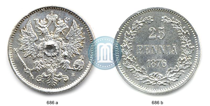 Picture 25 pennia 1876 year S 