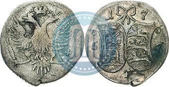 Фото 2 копейки 1757 года  "Ливонез"