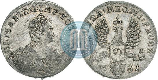 Picture 6 groszy 1761 year  