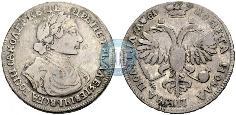 Фото Полтина 1719 года  "Портрет в латах"