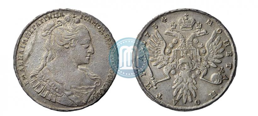Picture Poltina 1734 year  "Type of 1734"