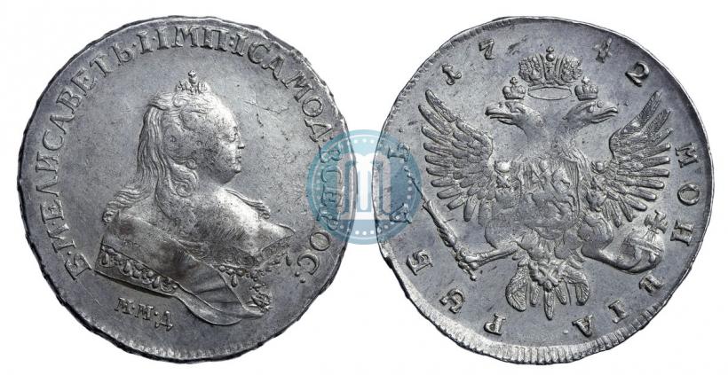 Picture 1 rouble 1742 year ММД 