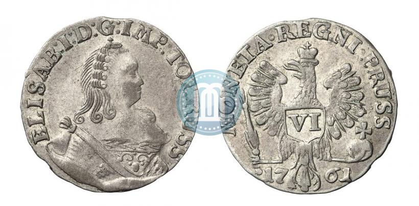 Picture 6 groszy 1761 year  