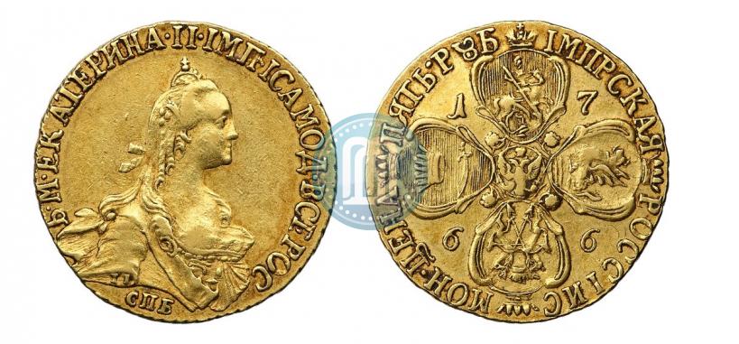 Picture 5 roubles 1766 year СПБ 