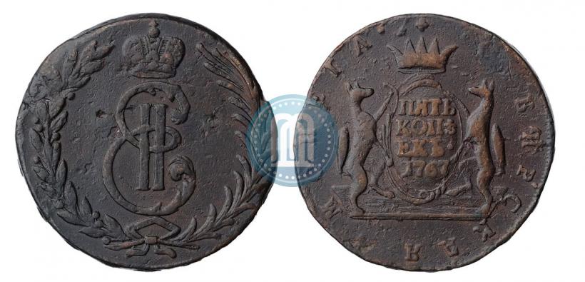 Picture 5 kopecks 1767 year  
