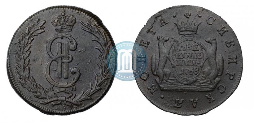 Picture 2 kopecks 1768 year КМ 