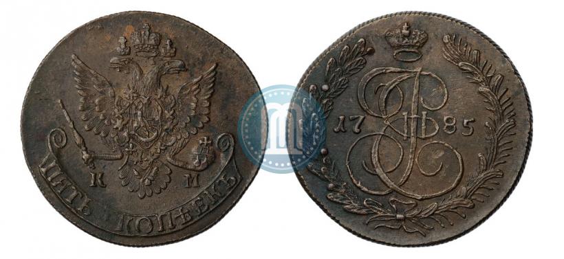 Picture 5 kopecks 1785 year КМ 