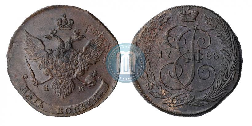 Picture 5 kopecks 1788 year КМ 