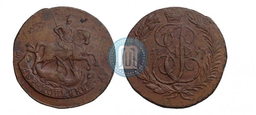 Фото 2 копейки 1793 года ЕМ "Павловский перечекан"
