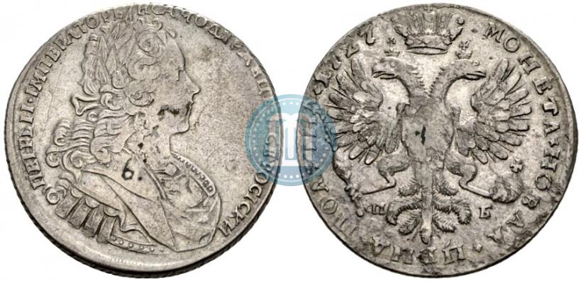 Picture Poltina 1727 year СПБ "Petersburg type"