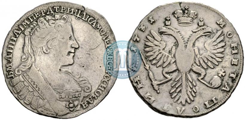 Фото Полтина 1731 года  