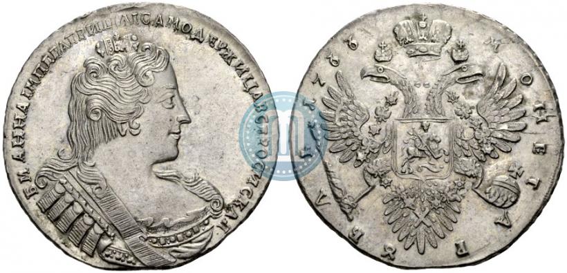 Picture 1 rouble 1733 year  