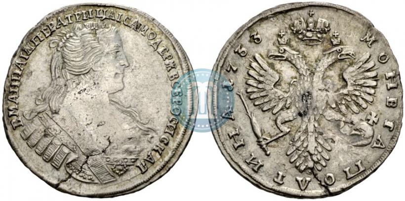 Фото Полтина 1733 года  