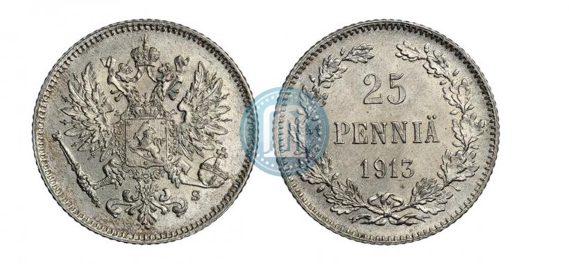 Фото 25 пенни 1913 года S 