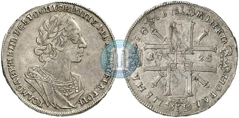 Picture 1 rouble 1725 year OK "Portrait in ancient armour"