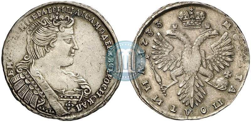 Фото Полтина 1733 года  