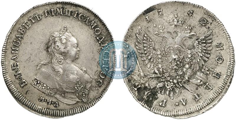 Picture 1 rouble 1742 year ММД 