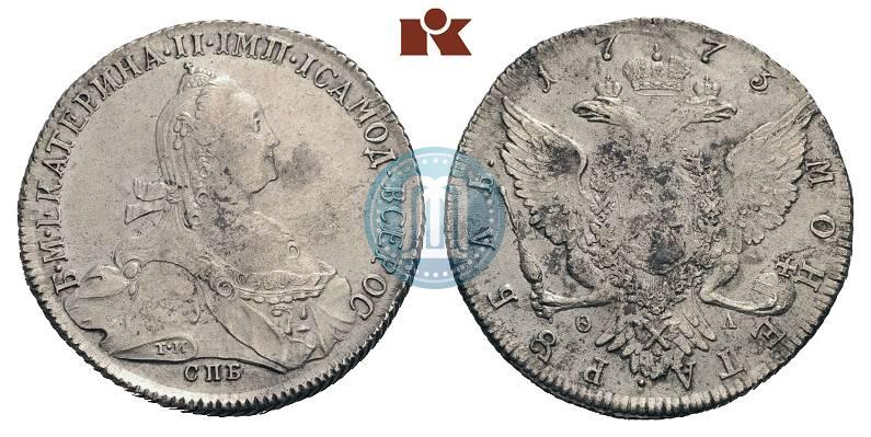 Picture 1 rouble 1773 year СПБ-ФЛ 