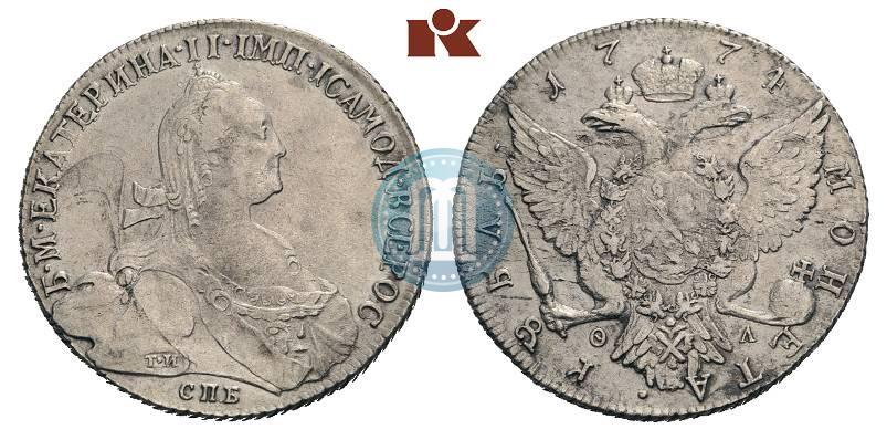 Picture 1 rouble 1774 year СПБ-ФЛ 