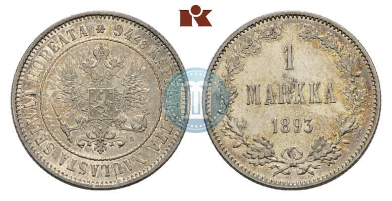 Picture 1 markka 1893 year L 