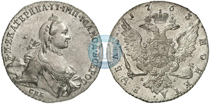 Picture 1 rouble 1763 year СПБ-ЯI 
