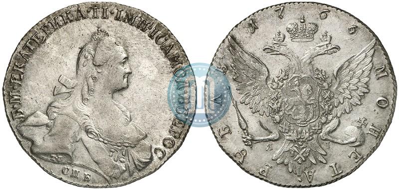 Picture 1 rouble 1766 year СПБ-ЯI 