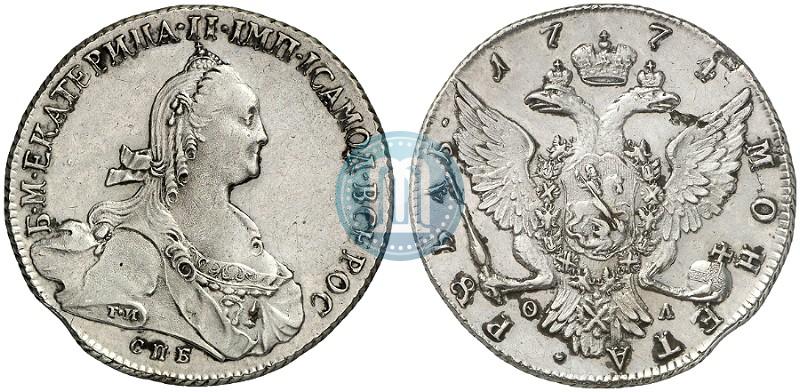 Picture 1 rouble 1774 year СПБ-ФЛ 
