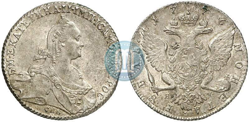 Picture 1 rouble 1776 year СПБ-ЯЧ 
