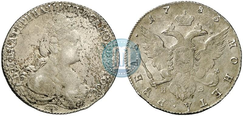 Picture 1 rouble 1783 year СПБ-ИЗ 