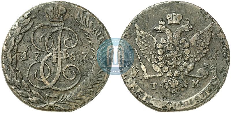 Picture 5 kopecks 1787 year ТМ 