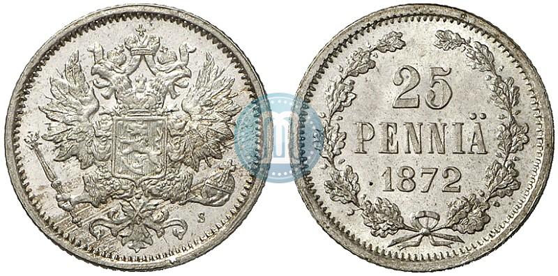 Picture 25 pennia 1872 year S 