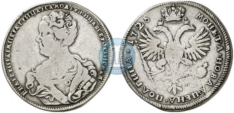 Picture Poltina 1726 year СПБ "Petersburg type, portrait turned to the left"