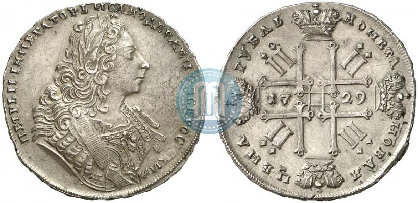 Фото 1 рубль 1729 года  "Тип 1729"