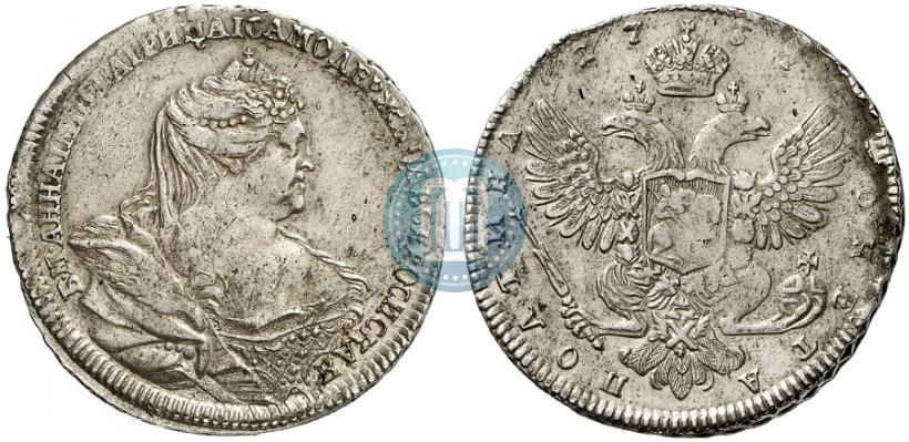 Фото Полтина 1737 года  "Московский тип"