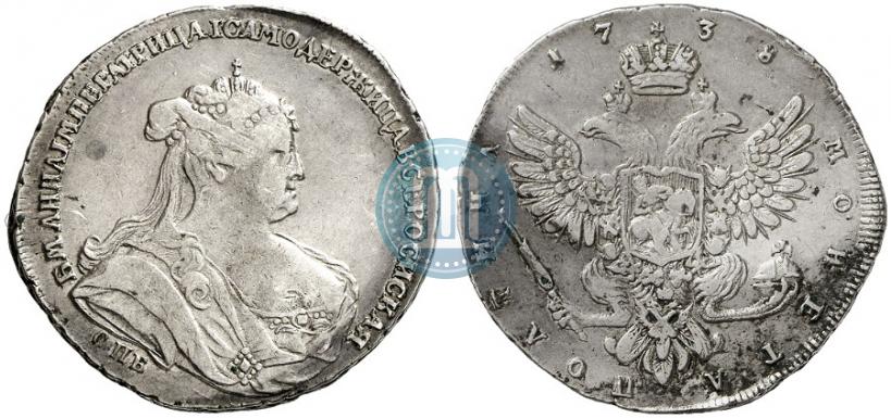 Фото Полтина 1738 года СПБ "Петербургский тип"