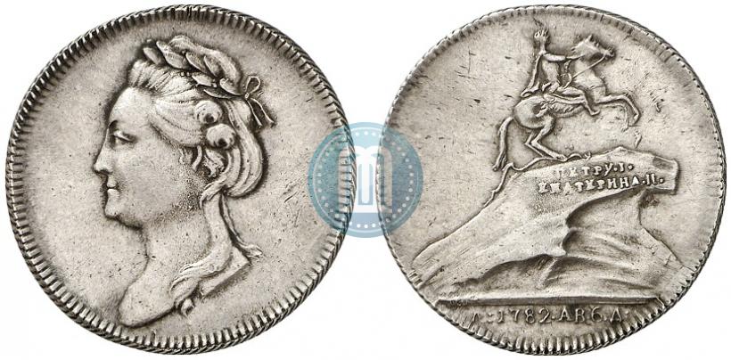 Picture Token Coin 1782 year  "Monument to Peter the Great in Saint-Petersburg"