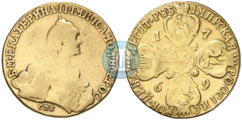 Picture 10 roubles 1769 year СПБ 